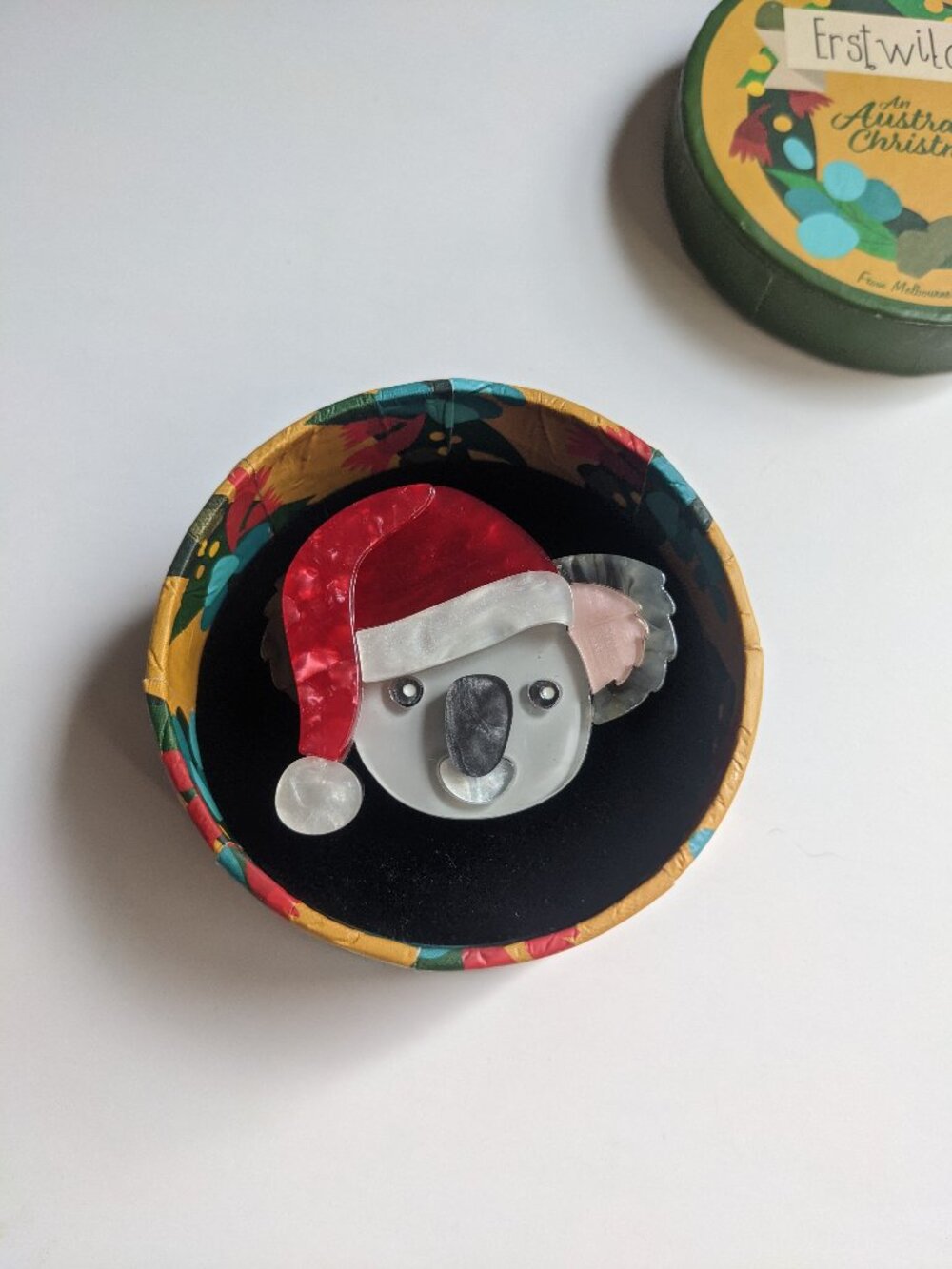 Erstwilder Koala Claus mini brooch Australian Christmas 2021